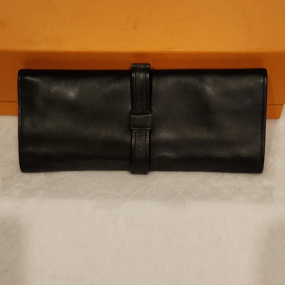 Livingstone London Black Leather Jewelry Roll - Picture 2 of 6